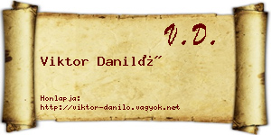 Viktor Daniló névjegykártya